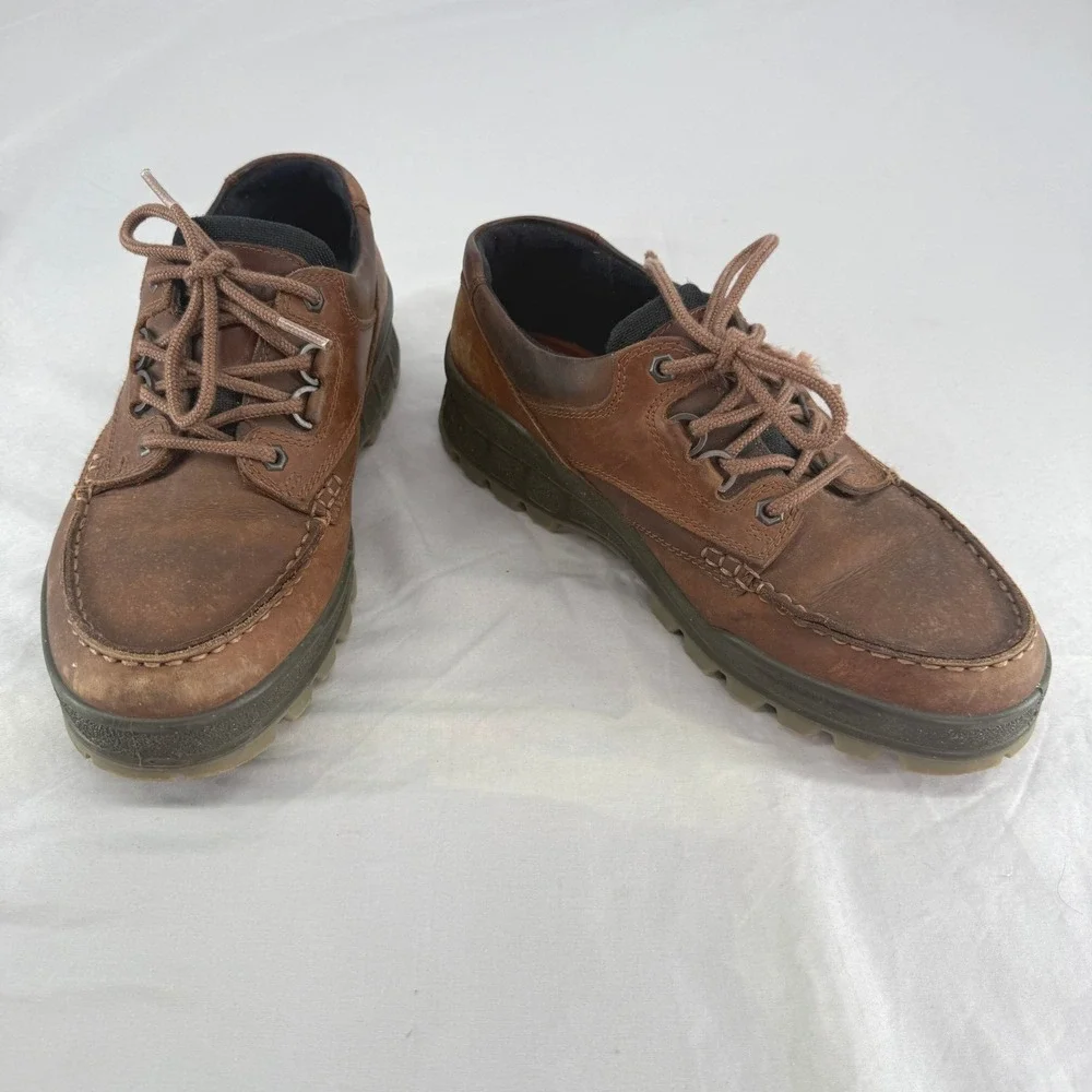 ECCO Track II Low Brown Leather GORE-TEX Hiking Shoes Mens 42 Waterproof